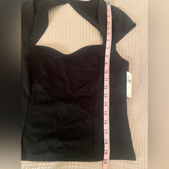 😻 NWT Anthropologie Mauve Ponte Knit Open Back Top. Medium. So Sweet! - Picture 3 of 6